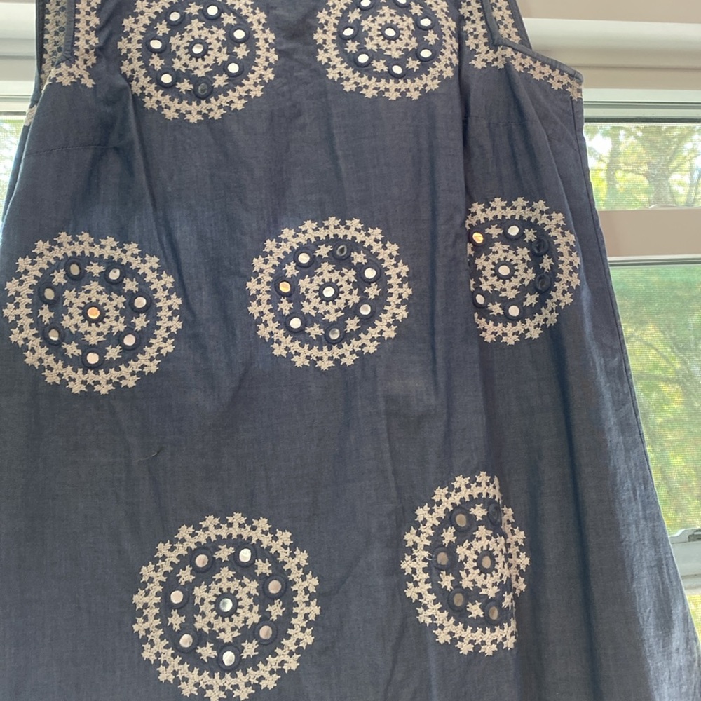 Mini 70s inspired Tory Burch cotton dress size small. - Picture 2 of 3